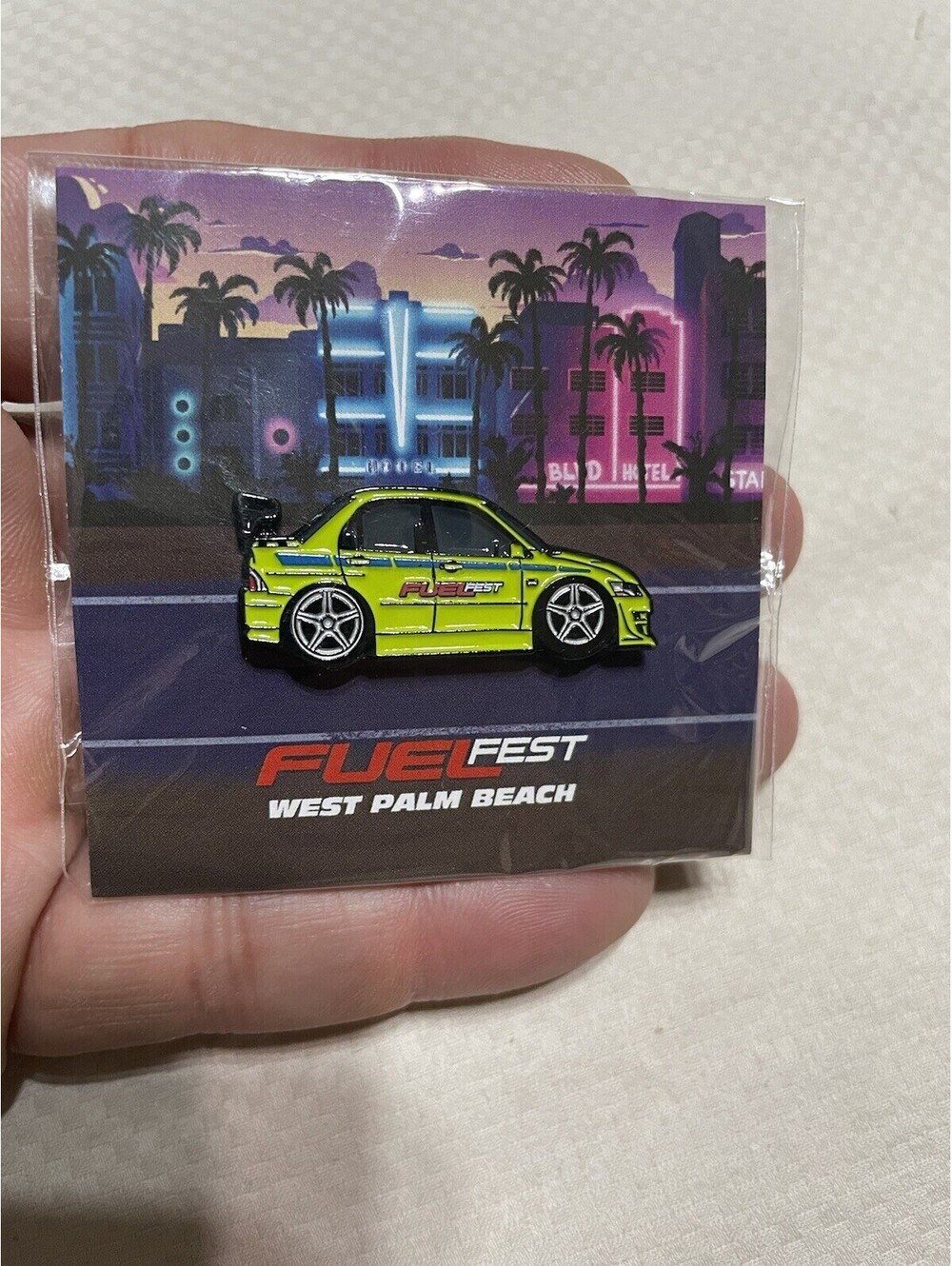 Leen Customs Fuel Fest Mitsubishi EVO West Palm Beach New Enamel Pin 300 made